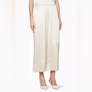 Theory smocked culottes wide leg silk pants size small